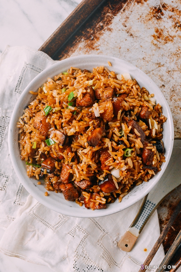بالصور أرز بالفطر واللحم،طبق مبتكر جديد ولذيذ