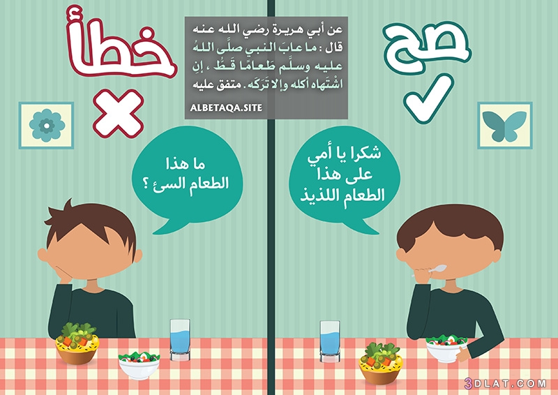 سلسلة صح وخطأ  مجموعة صور تعليمية للطفل المسلم يتعلم منها بعض الأقوال والأف