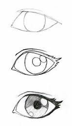عيون مرسومة بالرصاص .طريقة رسم العين بالخطوات.رسومات عيون مختلفة بالخطوات20