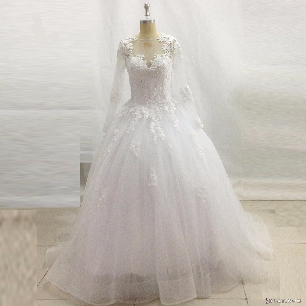 فساتين زفاف أنيقة وجميلة 2024 , فساتين افراح راقية , اجمل فستان زفاف 2024
