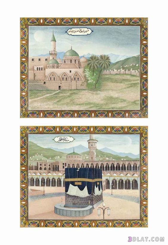 صور مرسومة للكعبة والأقصى ،صور مرسومة لمساجد في مصر وغيرها،صور مرسومة بالأ