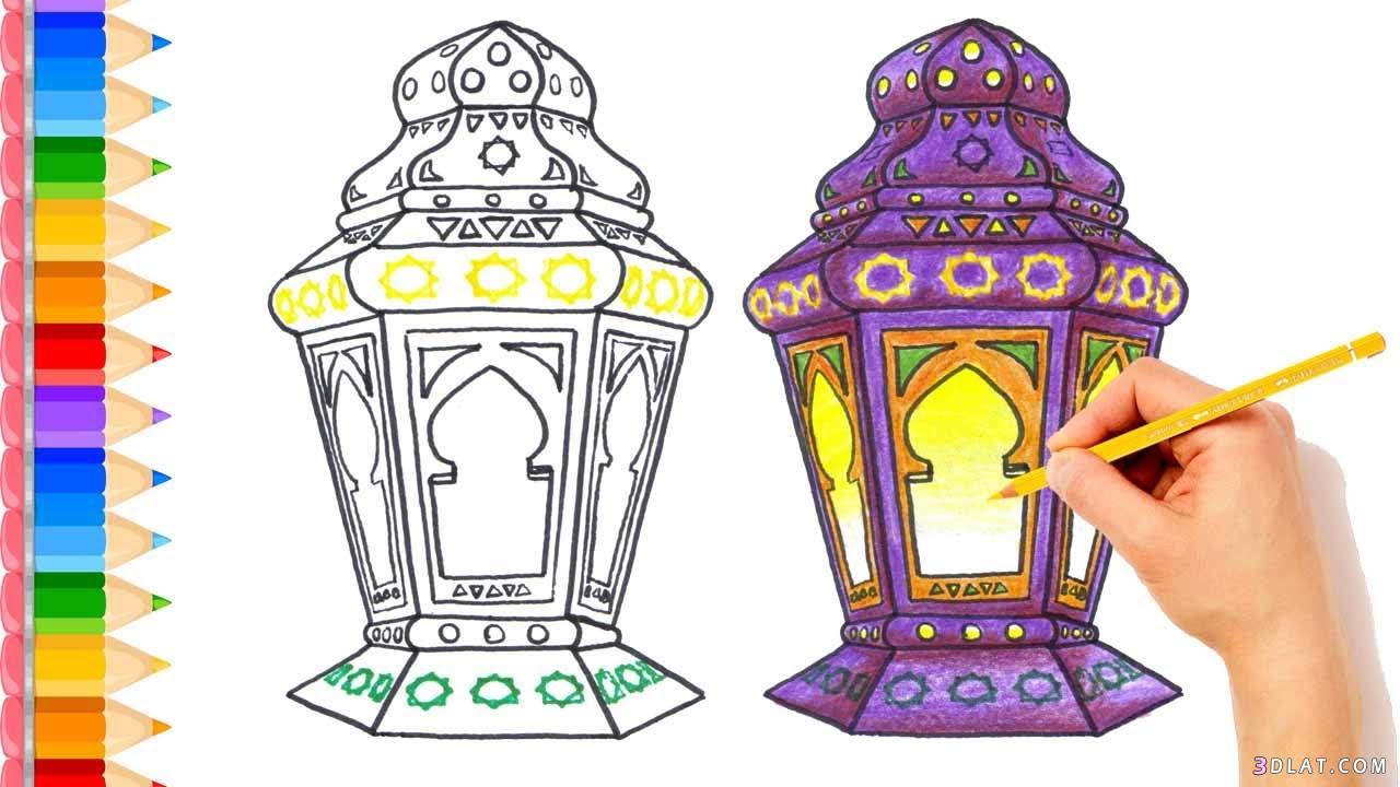 رسومات فانوس للتلوين,رسومات رمضانيه للتلوين 2024