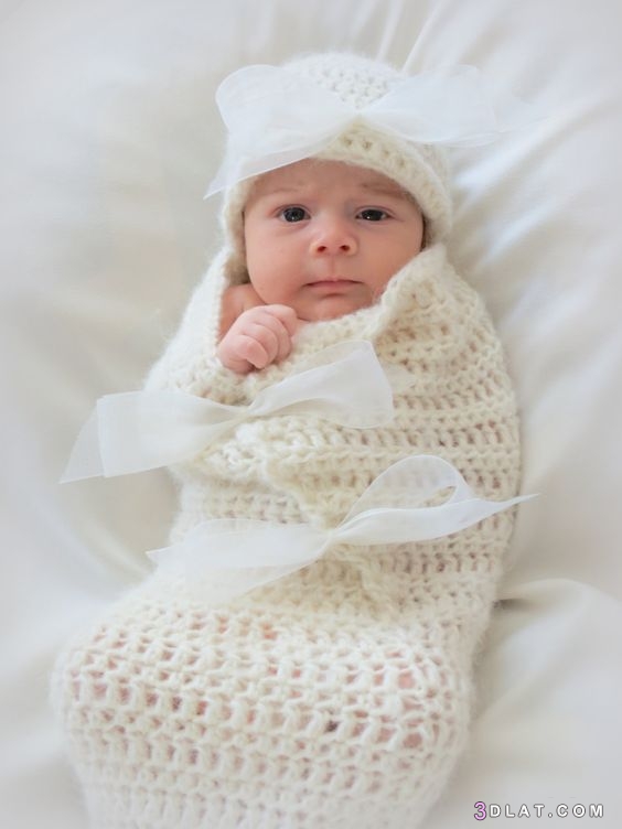 ملبس لطفلك  المولود يدفأه فى الشتاء،غطاء من الكروشيه متعدد الاشكال والألوان