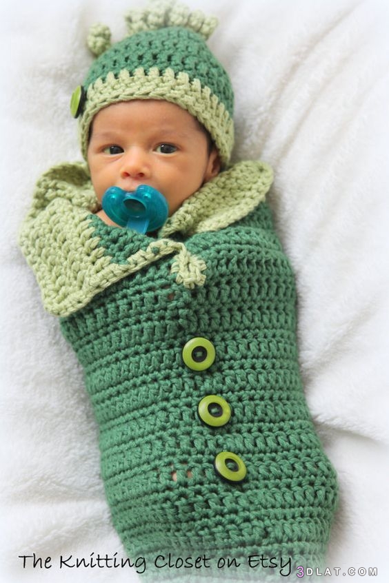 ملبس لطفلك  المولود يدفأه فى الشتاء،غطاء من الكروشيه متعدد الاشكال والألوان