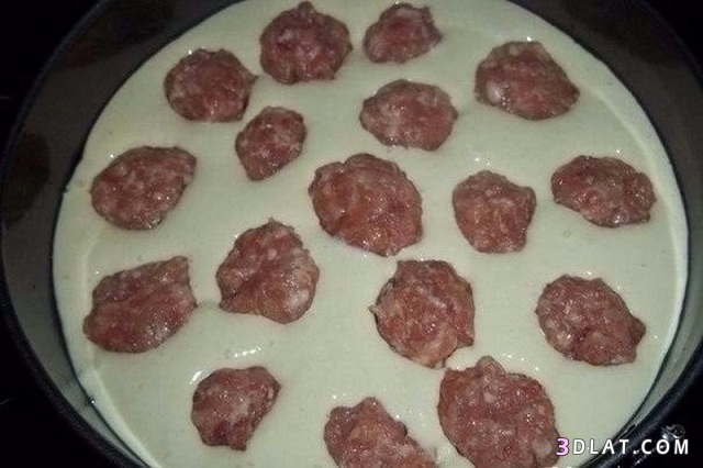 كيك اللحم ، طريقه عمل كيكه كرات اللحم بالصور ، وصفه كيك اللحم للعيد