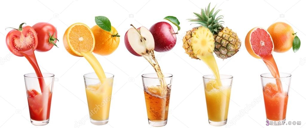 عصير الفواكه الطّازجة،عصير الخُضار الطّازجة ،سموثي المانجا والموز،عصير عرق