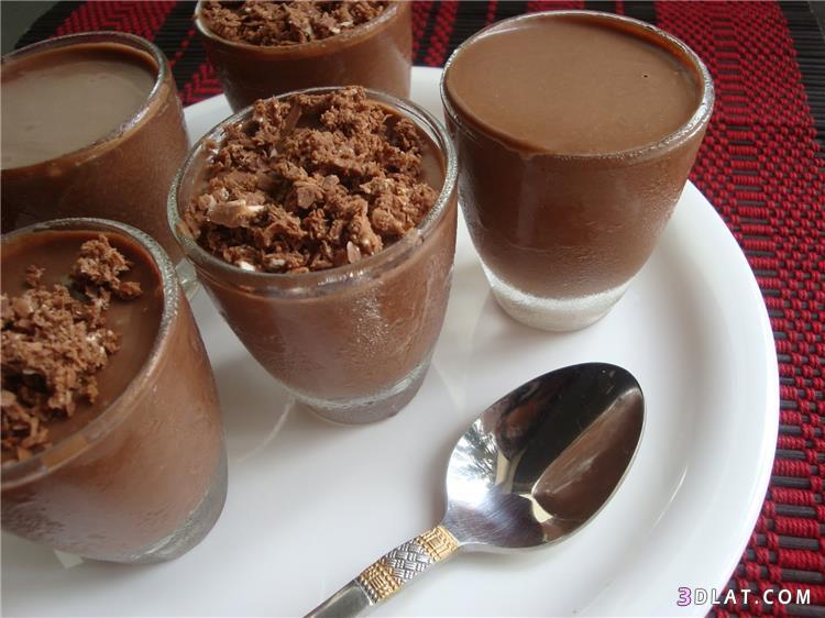 طريقة عمل المهلبية بالشوكولاتة,كيفية تحضير مهلبية الكاكاو اللذيذة