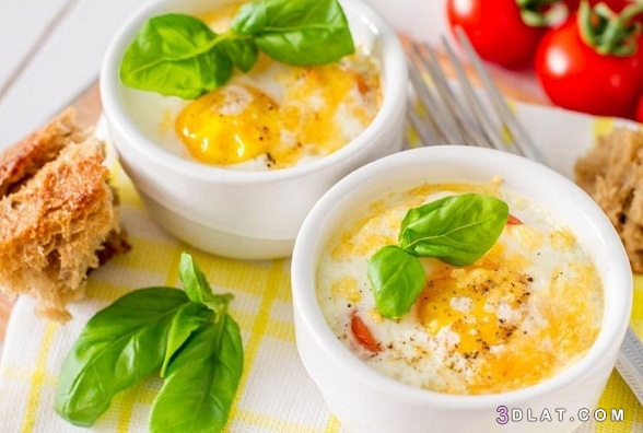 البيض على الطريقة الفرنسية بالصور لعشاء سهل وسريع