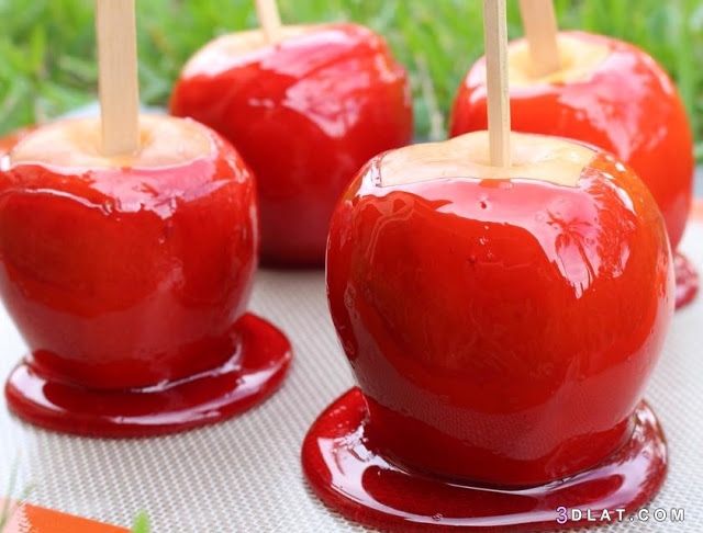 طريقة عمل حلوي التفاح بالكراميل,كيفية تحضير حلوي التفاح بالكراميل