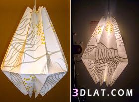 طريقه عمل مصباح من الورق , كيف اصنع مصباح للاضاءه من الورق لتزيين المنزل
