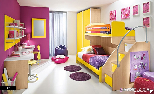 غرف نوم اطفال مودرن 2024 , أشكال غرف نوم اطفال , غرف نوم اطفال