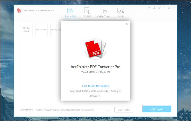 برنامج AceThinker PDF Converter لتحويل وتعديل ملفات PDF ببساطة
