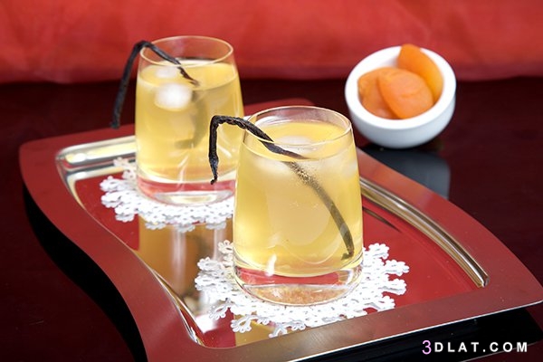 عصير المشمش بنكهة الفانيلا,طريقة تحضير عصير المشمش بنكهة الفانيلا المنعش