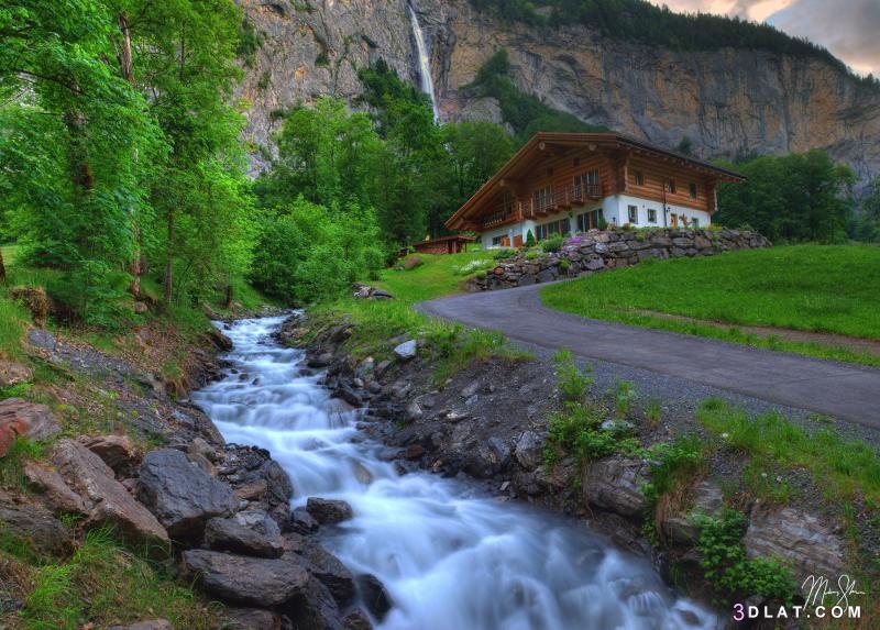 وادي لوتيربرونين ، من أجمل الأماكن في سويسرا.