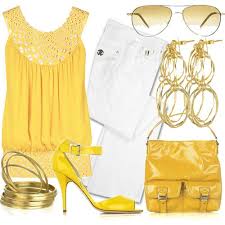 كولكش صيفي باللون الاصفر اجمل مجموعة ملابس باللون الاصفر