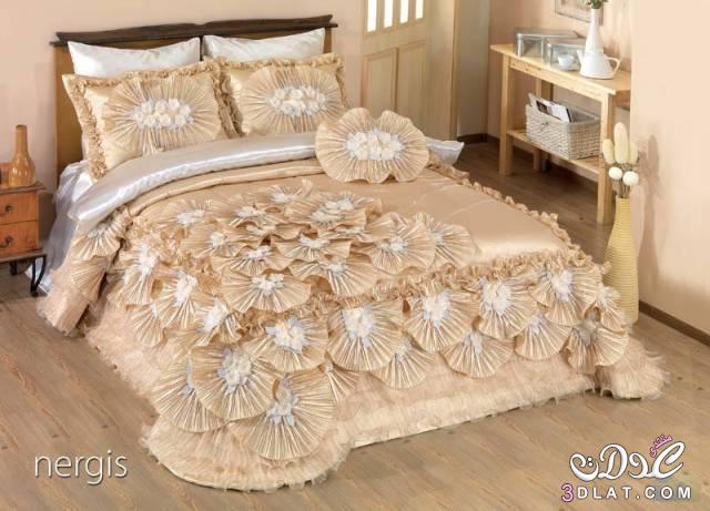 مفارش سرير للعرائس2024,مفارش سرير باشكال مختلفه,مفارش سرير رائعه واخر اناقه2024