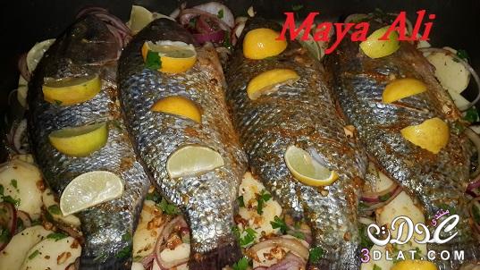 صينية السمك بالبطاطس من مطبخ مايا علي,أكلات رئيسية 2024
