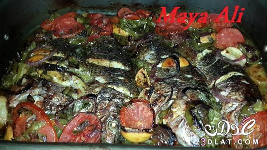 صينية السمك بالبطاطس من مطبخ مايا علي,أكلات رئيسية 2024
