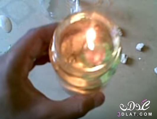 كيف تستفيدى من برطمانات الزجاج الفارغة(1) عمل شمعة مضيئة رائعة لإنقطاع الكهرباء