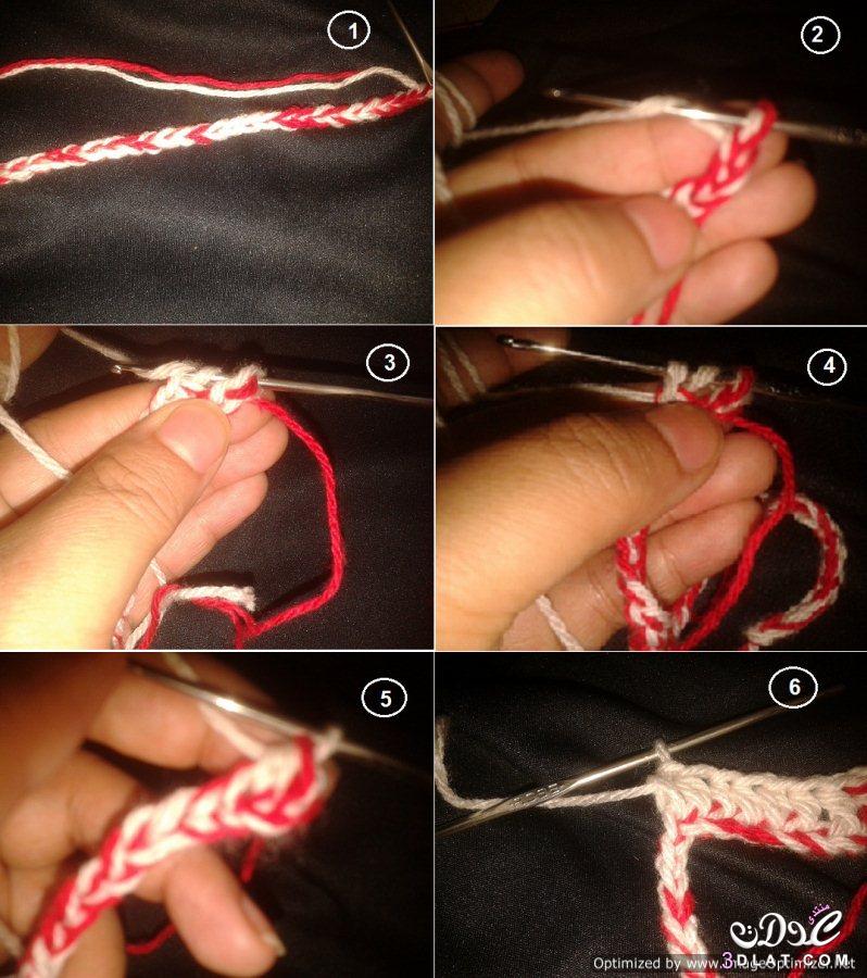 طريقة عمل غرزة العمود ( Double Crochet ) بالصور 2024, خطوات عمل غرزة العمود بالخطوات المصورة, كيفية عمل غرزة العمود