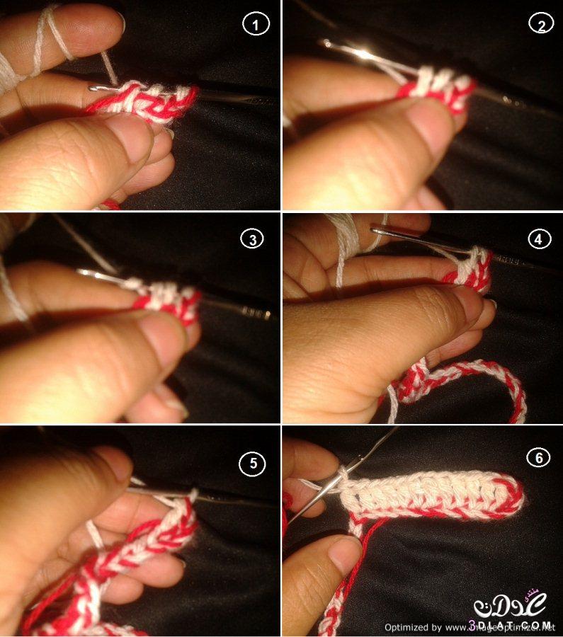 طريقة عمل غرزة العمود ( Double Crochet ) بالصور 2024, خطوات عمل غرزة العمود بالخطوات المصورة, كيفية عمل غرزة العمود