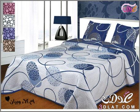 مفاررش سرير رائعة باللون الازرق بتدرجاته,لمحبات الازرق اليكن هذه المفارش الرائعة لاسر