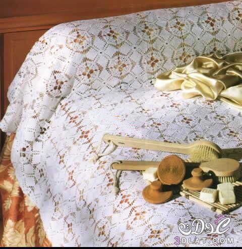 مفارش سرير من الكروشية.اجمل مفارش السرير المصنوعه من الكروشية