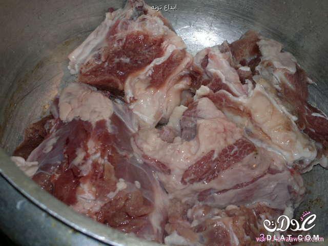 مقلقل لحم الماعز ، بالصور والفيديو طريقة عمل مقلقل لحم الماعز ، وصفه تحضير مقلقل لحم