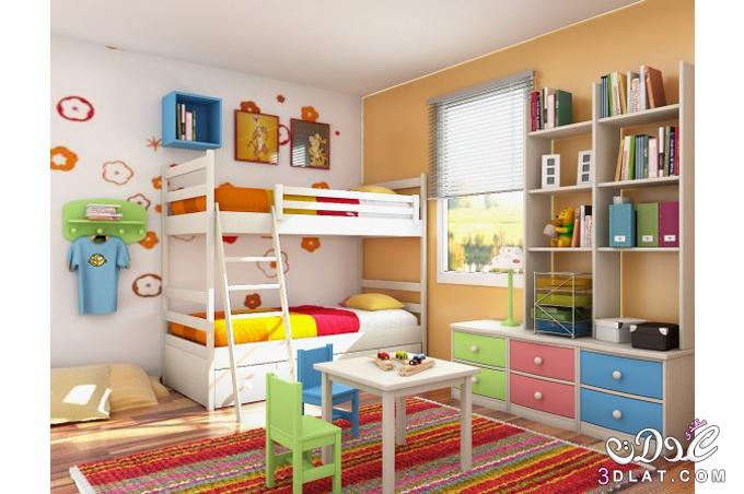 غرف نوم اطفال بديعة ،غرف نوم وتصميمات ديكور وأثاث مميز للأطفال بأشكال كثيرة، والوان للحائط ملائمة ومناسبة لشكل ولون الأثات2024،