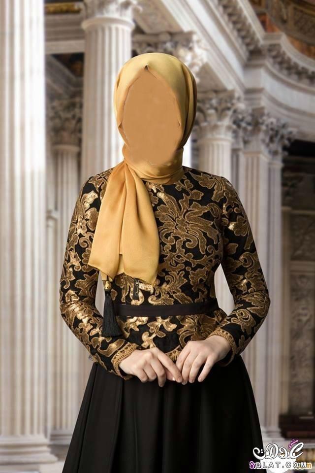 فساتين سوارية للمحجبات,فساتين سهرات بالحجاب 2024