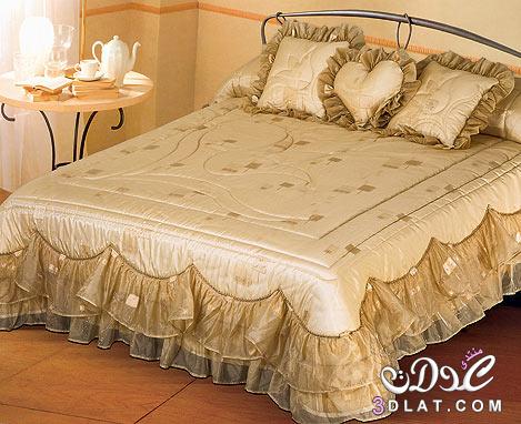 مفارش سرير راقية / حدث المفارش بالوان متمزية / Upscale bed mattresses