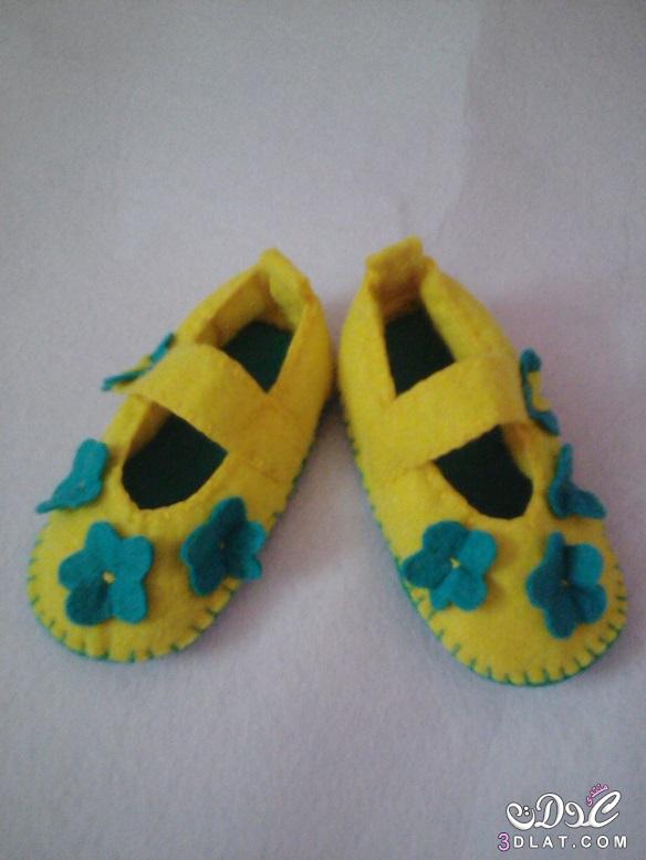 حذاء أطفال من الجوخ2024,خطوات عمل شوز بيبهات من الجوخ