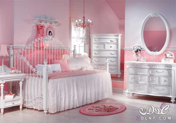 ديكورات غرف نوم 2024,حديثة باللون الوردى ,اجمل غرف