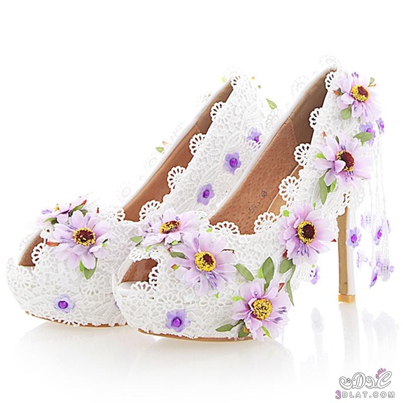 احذية زفاف لعروس2024,اجمل وارق احذية للعروس2024,شوزات رقيقه بيضاء لعروس2024