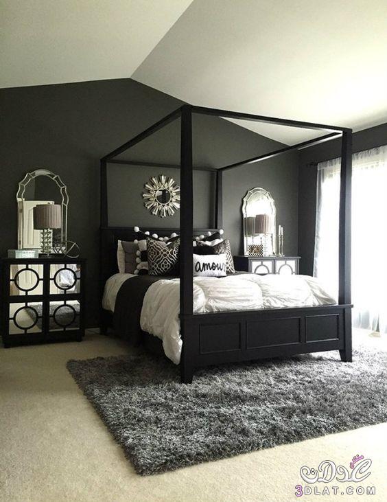 لو هتختارى اللون الأسود..10 تصميمات مختلفة لغرفة نومك2024 ديكورات غرف نوم باللون الاسود