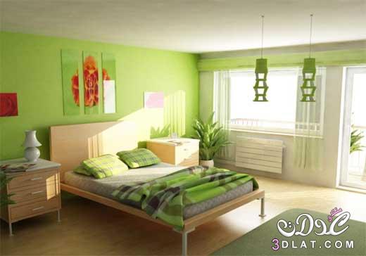 غرف نوم خضراء اللون 2024/2024 غرف نوم خضراء, جمال اللون الاخضر بديكور الغرف