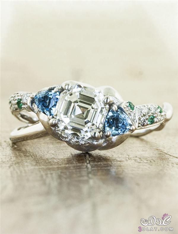 اجمل خاتم ماسي لاحلي واجمل عروس ، اختارى خاتمك من المجموعه الجديده بالماسات ملونه