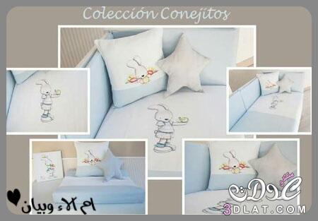 مفارش اسرة للمواليد,اجمل مفارش سرير لاسرة الأطفال من Coleccion de conejitos