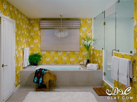 حمامات باللون الاصفر , ارقى تصاميم الحمامات. اللون الاصفر بالحمامات , حمامات2024/2024