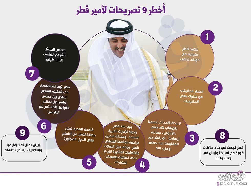 أخطر 9 تصريحات لأمير قطر