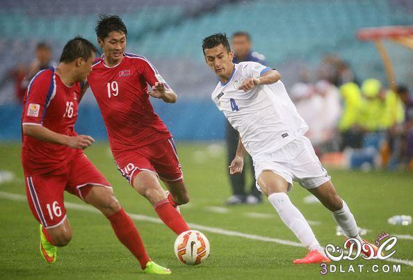 صور مباراة أوزبكستان وكوريا الشمالية بكأس آسيا