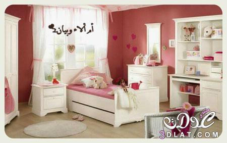 غرف نوم للبنات باللون الوردي,لمحبات الروز غرف نوم بلمسة شبابية,اجمل غرف نوم باللون ال