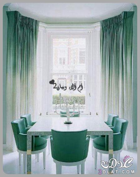 غرف سفرة رائعة باللونين الازرق والاخضر الفاتح,اجمل غرف السفرة بلمسة ناعمة لموسم 2024