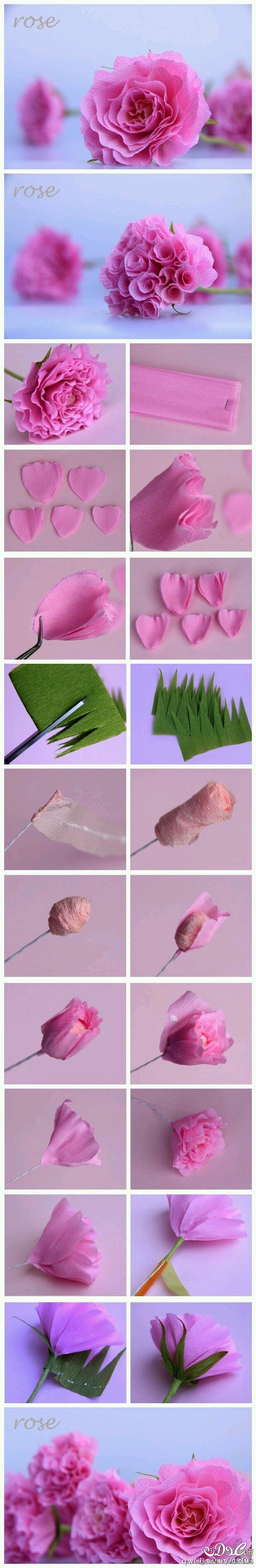 طريقة صنع وردات من الورق بطريقة سهلة
