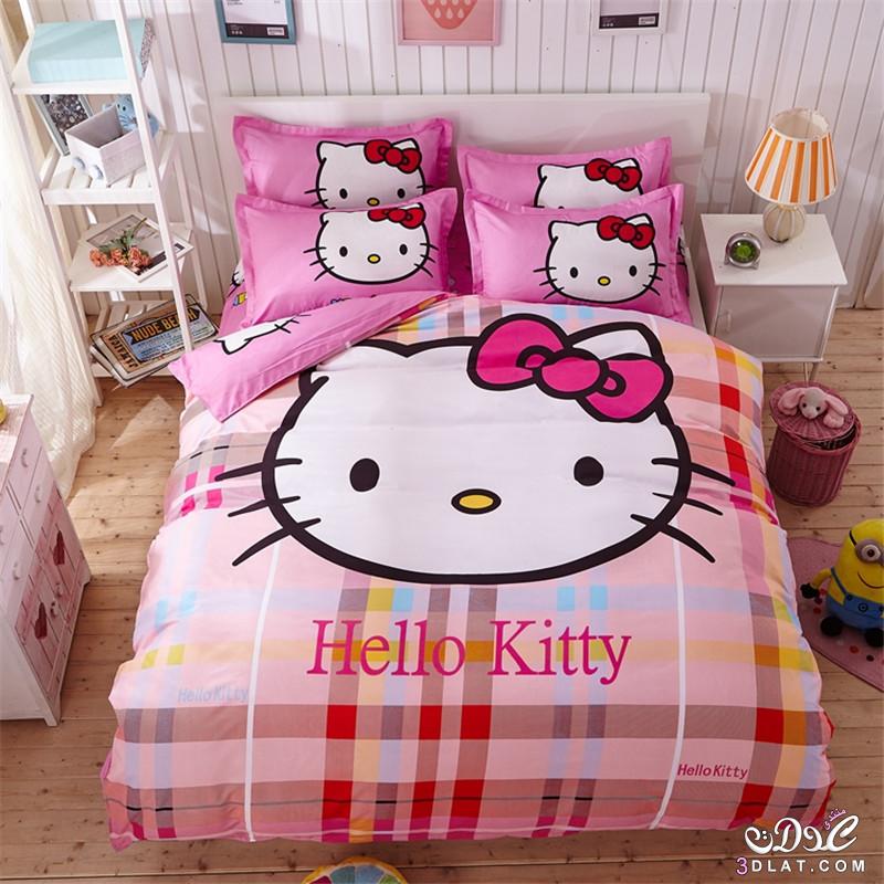 مفارش سرير hello kitty للاطفال, اكبر مجموعة مفارش سرير hello kitty للاطفال, مفارش سرير هيلو كيتي روعة