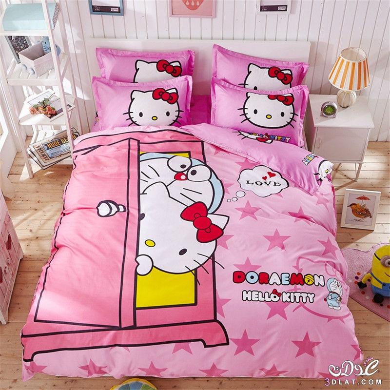 مفارش سرير hello kitty للاطفال, اكبر مجموعة مفارش سرير hello kitty للاطفال, مفارش سرير هيلو كيتي روعة