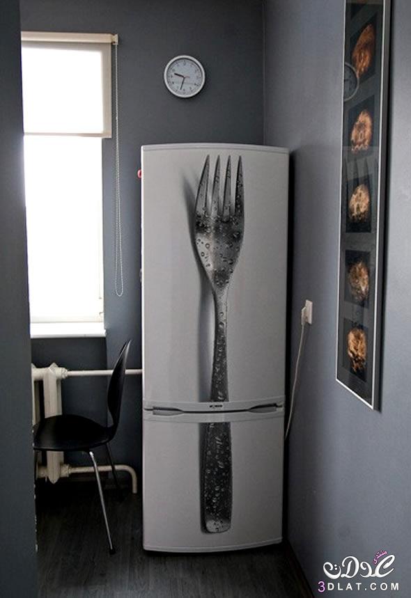 افكار لتزيين الثلاجه,كيف تجعلين من ثلاجتك لوحه فنيه لتزيين غرفة المطبخ