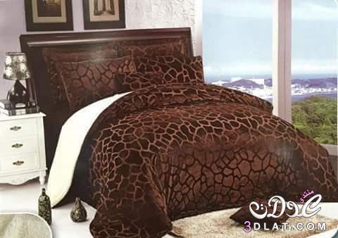 صور مفارش سرير تركي جنان، صور مفارش سرير باللون البني في منتهى الجمال ٢٠١٧