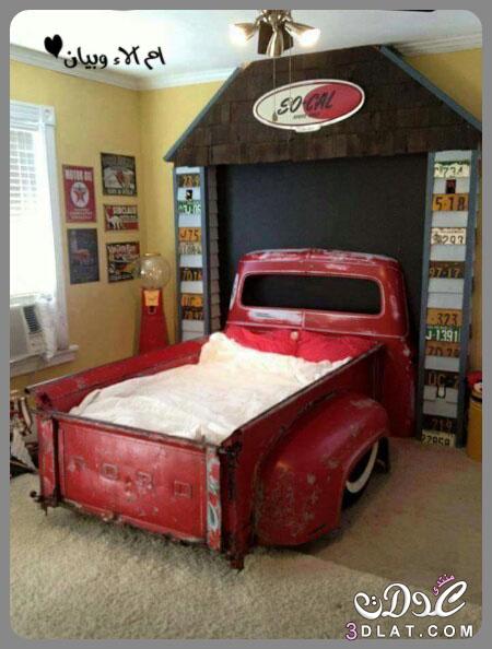 ابنك يحب السيارات جهزي غرفة له بهذه الموديلات,غرف نوم رائعة على شكل سيارات للصبيان لم