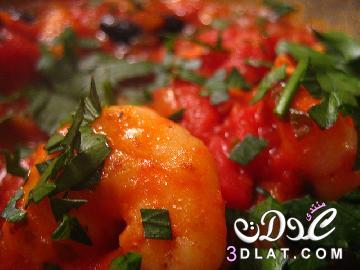 طريقة عمل الجمبري بصوص الطماطم , طريقه سهله لعمل الجمبرى بصوص الطماطم
